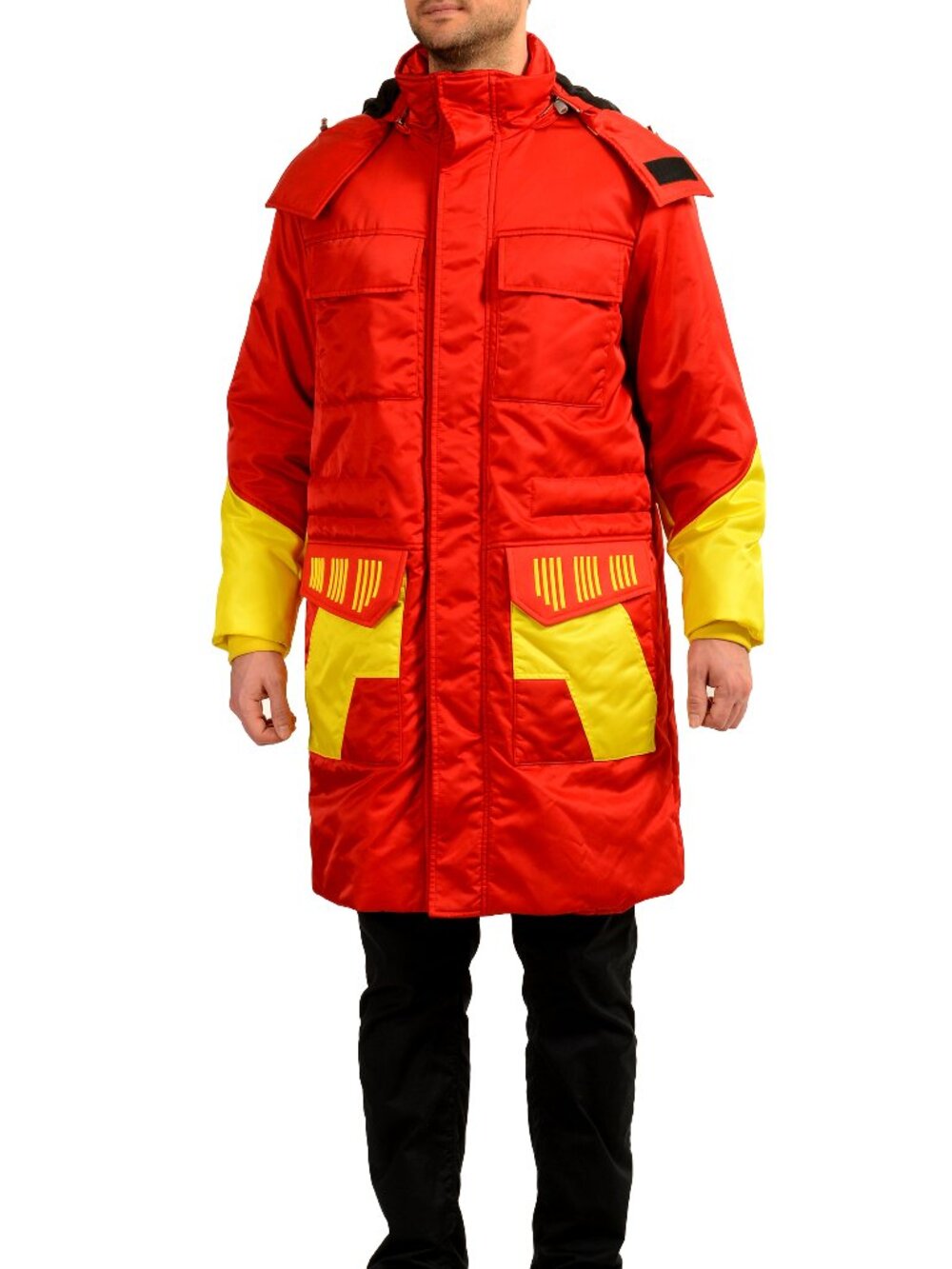 Scuderia Ferrari Men's Red Hooded Parka Jacket Coat US S IT 48